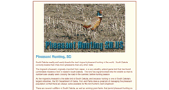 Desktop Screenshot of pheasanthuntingsd.us
